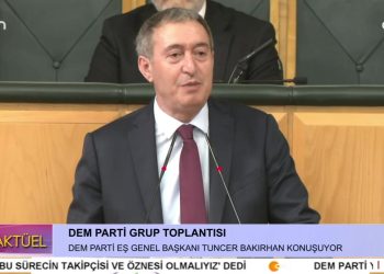 DEM Parti Grup Toplantısı, DEM Parti Eş Genel Başkanı Tuncer Bakırhan konuşuyor..