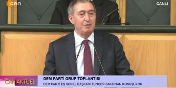 DEM Parti Grup Toplantısı, DEM Parti Eş Genel Başkanı Tuncer Bakırhan konuşuyor..