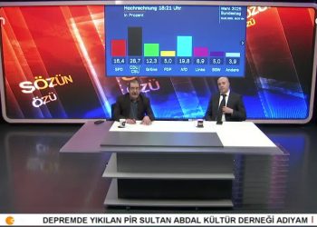 – Almanya Seçim Sonuçları Göçmenler İçin Ne Söylüyor
– Zeynel Gül İle Sözün Özü Programının Konukları Avukat Seydi Koparan, Gazeteci Süheyla Kaplan, Gazeteci Ufuk Evla Bostan, Aktivist Ayten Şimşir Ve Gazeteci Adil Yiğit
