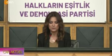DEM Parti Grup Toplantısı, DEM Parti Eş Genel Başkanı Tülay Hatimoğulları konuşuyor..