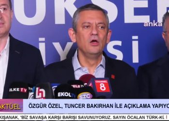TUNCER BAKIRHAN VE ÖZGÜR ÖZEL ORTAK AÇIKLAMA YAPIYOR