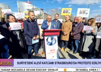 Aleviler Strasbourg’ta Suriye’deki Alevi Katliamını Protesto Ediyor
