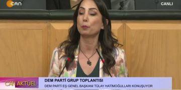 DEM Parti Grup Toplantısı, DEM Parti Eş Genel Başkanı Tülay Hatimoğulları konuşuyor..
