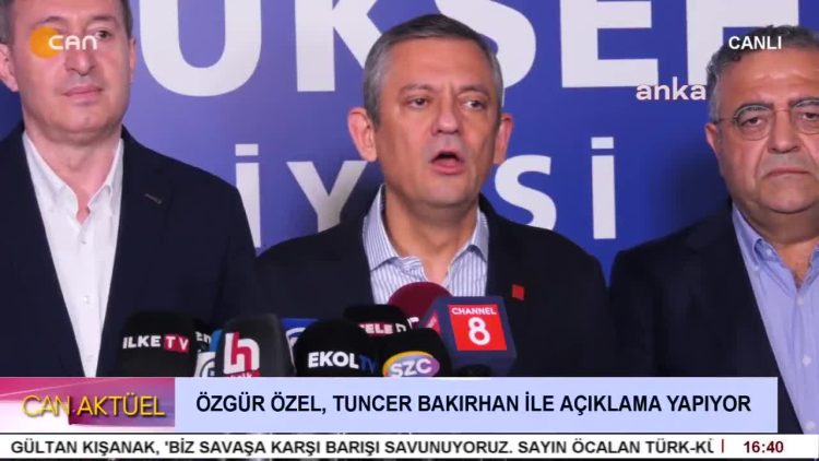TUNCER BAKIRHAN VE ÖZGÜR ÖZEL ORTAK AÇIKLAMA YAPIYOR