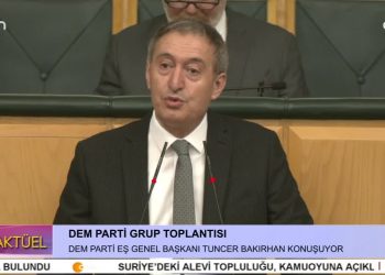DEM Parti Grup Toplantısı, DEM Parti Eş Genel Başkanı Tuncer Bakırhan konuşuyor..