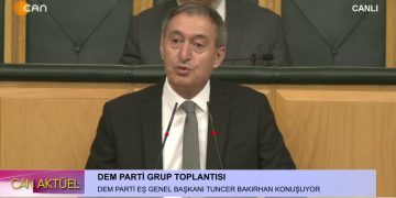 DEM Parti Grup Toplantısı, DEM Parti Eş Genel Başkanı Tuncer Bakırhan konuşuyor..