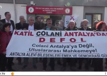 – ‘KATİL COLANİ ANTALYA’DAN DEFOL’ 
– Antalya Alevi Bileşenleri İle Antalya Emek Ve Demokrasi Güçleri, Attalos Meydanı’nda Protesto Eylemi Gerçekleştiriyor.