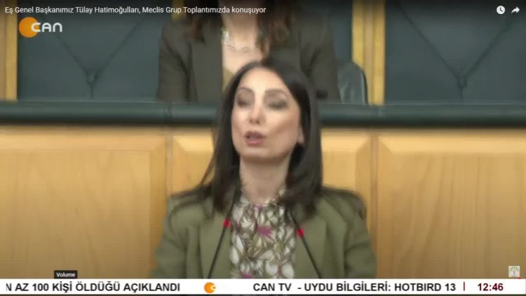 DEM PARTİ GRUP TOPLANTISI – DEM PARTİ EŞ GENEL BAŞKANI TÜLAY HATİMOĞLLARI KONUŞUYOR.