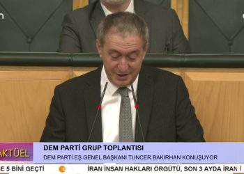 DEM Parti Grup Toplantısı, DEM Parti Eş Genel Başkanı Tuncer Bakırhan konuşuyor..