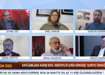 Katliamlara Karşı Sivil İnisiyatiflerin Direnişi; Suriye Örneği – Zeynel Gül İle Sözün Özü Programının Konukları Necati Şahin, Emel Sungur, Erdal Kılıçkaya, Hasan Öğütcü, Hüseyin Edemir.