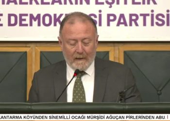 DEM Parti Grup Toplantısı, DEM Parti Eş Genel Başkanı Tülay Hatimoğulları  konuşuyor..