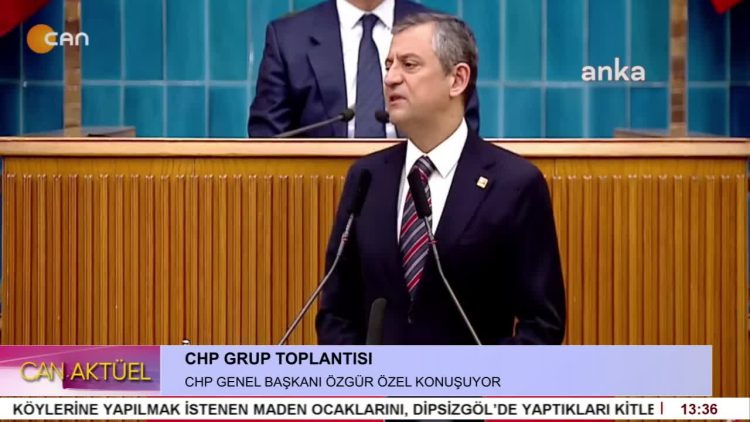 CHP Grup Toplantısı. CHP Genel Başkanı Özgür Özel Konuşuyor.
