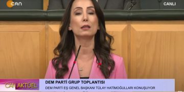 DEM Parti Grup Toplantısı, DEM Parti Eş Genel Başkanı Tülay Hatimoğulları konuşuyor..