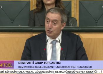 DEM Parti Grup Toplantısı, DEM Parti Eş Genel Başkanı Tuncer Bakırhan konuşuyor