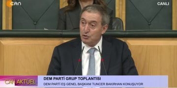 DEM Parti Grup Toplantısı, DEM Parti Eş Genel Başkanı Tuncer Bakırhan konuşuyor
