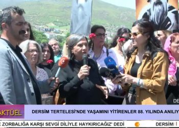 DERSİM TERTELESİNDE YAŞAMINI YİTİRENLER ANILIYOR