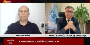 Kamu Emekçilerinin Sorunları, Mazlum Köse ile Emeğin Sesi programının konuğu KESK Eş Genel Başkanı Ahmet Karagöz.