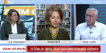 12 Günlük İsrail-İran Savaşının Sonunda Ateşkes – Savaş Ve Mülteciler – Rant Uğruna Zeytinlikler Madenlere Açılıyor – Elif Sonzamancı İle Bizim Gündem Programının Konukları DEM Parti İstanbul Milletvekili Özgül Saki, Gazeteci Cemal Turan Ve Gazeteci Nilgün Mete