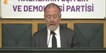 DEM Parti Grup Toplantısı, DEM Parti Eş Genel Başkanı Tülay Hatimoğulları konuşuyor..