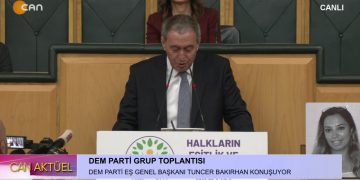 DEM Parti Grup Toplantısı, DEM Parti Eş Genel Başkanı Tuncer Bakırhan konuşuyor