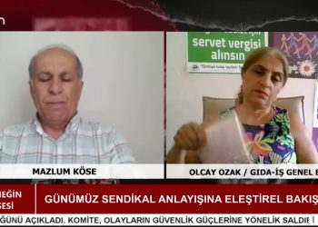 GÜNÜMÜZ SENDİKAL ANLAYIŞINA ELEŞTİREL BAKIŞ, Mazlum Köse ile Emeğin Sesi programının konuğu Gıda İş Genel Başkanı Olcay Ozak.