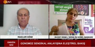 GÜNÜMÜZ SENDİKAL ANLAYIŞINA ELEŞTİREL BAKIŞ, Mazlum Köse ile Emeğin Sesi programının konuğu Gıda İş Genel Başkanı Olcay Ozak.