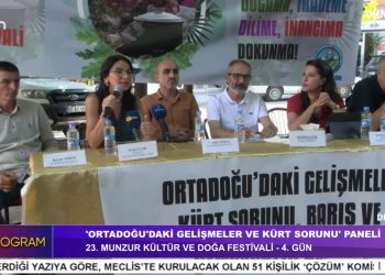 ‘Ortadoğu’daki Gelişmeler, Kürt Sorunu, Barış ve Demokratik Çözümü’ Paneli 23. Munzur Kültür ve Doğa Festivali kapsamında CAN TV programcısı Ergin Doğru moderatörlüğünde ‘Ortadoğu’daki Gelişmeler, Kürt Sorunu, Barış ve Demokratik Çözümü’ konulu panel düzenleniyor.