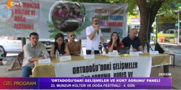 ‘Ortadoğu’daki Gelişmeler, Kürt Sorunu, Barış ve Demokratik Çözümü’ Paneli

  23. Munzur Kültür ve Doğa Festivali kapsamında CAN TV programcısı Ergin Doğru moderatörlüğünde ‘Ortadoğu’daki Gelişmeler, Kürt Sorunu, Barış ve Demokratik Çözümü’ konulu panel düzenleniyor.