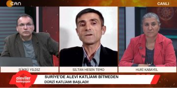 SURİYE’DE ALEVİ KATLİAMI BİTMEDEN DÜRZİ KATLİAMI BAŞLADI, – Şükrü Yıldız İle Özel Program. Konuklar: Huri Kabayel, Şahin Polat, Sıltan Hesen Temo, Pir Rıza Yağmur, Pir Mahir Şahin, Sinan Kırmızıçiçek, Pir Hüseyin Elmas, Pir Cemal Cenan, Zehra Hezer, Pir Hüseyin Bildik, Sakine