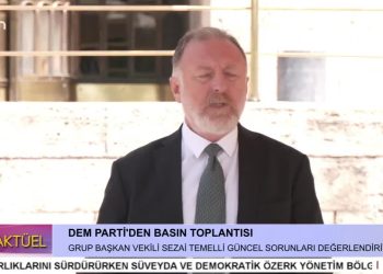 – DEM PARTİ’DEN BASIN TOPLANTISI
– GRUP BAŞKAN VEKİLİ SEZAİ TEMELLİ GÜNCEL SORUNLARI DEĞERLENDİRİYOR
