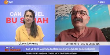 Çilem Küçükkeleş İle Can Aktüel Bu Sabah Programının 2. Bölüm Konuğu DAD Eş Genel Başkanı Zeynel Kete.