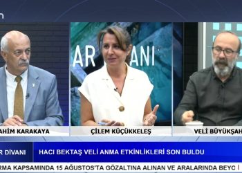 HACI BEKTAŞ VELİ ANMA ETKİNLİKLERİ SON BULDU, İbrahim Karakaya İle Canlar Divanı Programının Konukları Veli Büyükşahin ve Çilem Küçükkeleş.