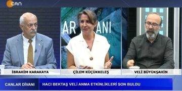 HACI BEKTAŞ VELİ ANMA ETKİNLİKLERİ SON BULDU, İbrahim Karakaya İle Canlar Divanı Programının Konukları Veli Büyükşahin ve Çilem Küçükkeleş.