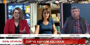 CHP’YE KAYYUM ABLUKASI – CHP’YE KAYYUMLAR VE SÜREÇ, – BARIŞ SÜRECİ NEREYE EVRİLİYOR?, – MECLİS KOMİSYONU İŞLEVİNİ YERİNE GETİREBİLİYOR MU?, ELİF SONZAMANCI İLE BİZİM GÜNDEM. KONUKLAR: – ŞÜKRÜ TÖRE SİYASETÇİ, – KEZBAN KONUKÇU DEM PARTİ İSTANBUL MİLLETVEKİLİ.
