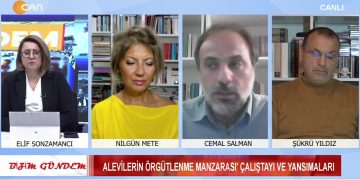 – Alevilerin Örgütlenme Manzarası, 
– Yeni Bir Alevi Çalıştayı Ne Anlama Geliyor? 
– MHP Eliyle Hacıbektaş’ta Açılacak Cemevi,  
– Yeni Bir Asimilasyon Projesi mi?
Elif Sonzamancı İle Bizim Gündem Programının Konukları: Nilgün Mete, Şükrü Yıldız, Doç. Dr. Cemal Salman, Dursun Ayd