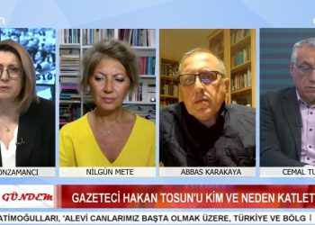 BİZİM GÜNDEM – 14.10.2025 Sunucu: Elif Sonzamancı 1. Gazeteci Hakan Tosun’un öldürülmesi üzerine kim ve neden soruları. 2. Hacıbektaş’ta yaşanan gelişmelerin “asimilasyon” olarak yorumlanması. 3. Devlet Bahçeli’nin cemevleriyle ilgili açıklamaları ve anlamı.