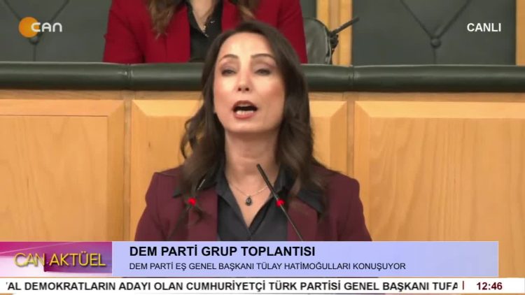 – DEM PARTİ GRUP TOPLANTISI – DEM PARTİ EŞ GENEL BAŞKANI TÜLAY HATİMOĞULLARI KONUŞUYOR