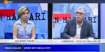 – EĞİTİMDE AYRIMCILIK DEVAM EDİYOR, 
Gülseren Yoleri İle İnsan Hakları Programının Konuğu Eğitim Sen 3 Nolu Şube Bşk. Hüseyin Tosu.