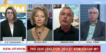 – PKK GERİ ÇEKİLİYOR, DEVLET ADIM ATACAK MI?, 
– ALEVİ KÖYLERİ EKOLOJİK TALAN ALTINDA, 

ELİF SONZAMANCI İLE BİZİM GÜNDEM. 

  KONUKLAR: GAZETECİ CEMAL TURAN, 
  GAZETECİ NİLGÜN METE, 
  KARAKAYA KÖYÜ KÜLTÜR VE DAYANIŞMA DERNEĞİ
  BASKANI SERVET DEMİRKAYA, 
  DEM PARTİ İZMİR MİLL