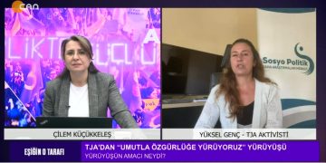 TJA’dan ” Umutla Özgürlüğe Yürüyoruz ” Yürüyüşü – Barış Ve Demokratik Toplum Süreci – Barış Sürecinde İktidara Yönelik Güvensizlik – Barış Sürecinden Aleviler Ne Bekliyor ? – Çilem Küçükkeleş İle Eşiğin O Tarafı Programının Konuğu TJA Aktivisti Yüksel Genç