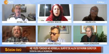 – NE YEZİD TÜKENDİ NE KERBELA
– Zeyenl Gül İle Sözün Özü Programının Konukları Araştırmacı / Yazar Hamide Rencüs, Genel Sanat Yönetmeni Necati Şahin, Gazateci / Yazar Kelime Ata, AABF Eski Genel Sekreteri Hasan Öğütçü Ve Araştırmacı / Yazar Kazım Gündoğan